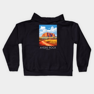 A Pop Art Travel Print of Uluru / Ayers Rock - Australia Kids Hoodie